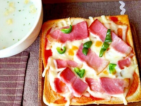 冷凍食材で簡単ピザトースト